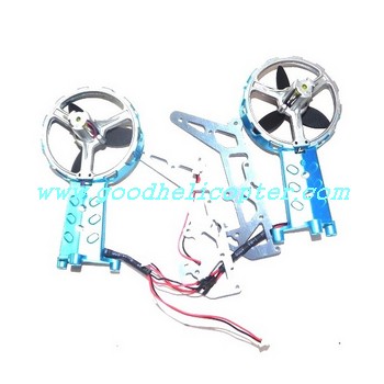 fq777-408 helicopter parts blue color side wings + side motors + side blades + side metal frame